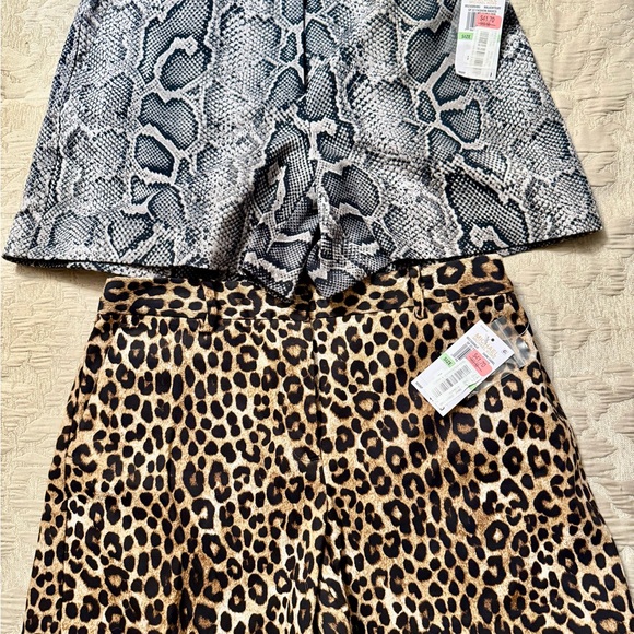 NWT - Michael Kors Leopard and Snakeskin Print Shorts - Picture 1 of 7